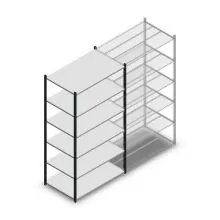 Legbordstelling Medium Duty 2200x1150x700mm (hxbxd) 6 niveaus antraciet beginsectie