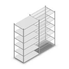 Legbordstelling Medium Duty 2200x1150x700mm (hxbxd) 6 niveaus verzinkt beginsectie