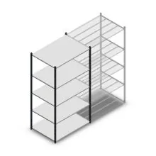 Legbordstelling Medium Duty 2200x1150x800mm (hxbxd) 5 niveaus antraciet beginsectie