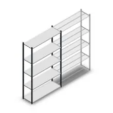 Legbordstelling Medium Duty 2200x1300x400mm (hxbxd) 5 niveaus antraciet beginsectie
