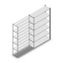 Legbordstelling Medium Duty 2000x1300x400mm (hxbxd) 6 niveaus antraciet aanbouwsectie