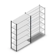 Legbordstelling Medium Duty 2000x1300x500mm (hxbxd) 6 niveaus antraciet beginsectie