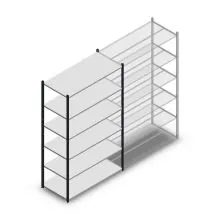 Legbordstelling Medium Duty 2000x1300x600mm (hxbxd) 6 niveaus antraciet beginsectie