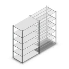 Legbordstelling Medium Duty 2000x850x700mm (hxbxd) 6 niveaus antraciet beginsectie