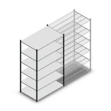 Legbordstelling Medium Duty 2000x850x800mm (hxbxd) 6 niveaus antraciet beginsectie