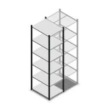 Legbordstelling Medium Duty 2000x550x700mm (hxbxd) 6 niveaus antraciet beginsectie