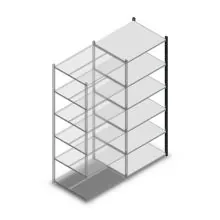 Legbordstelling Medium Duty 2200x850x700mm (hxbxd) 6 niveaus antraciet aanbouwsectie
