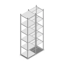 Legbordstelling Medium Duty 3000x550x500mm (hxbxd) 6 niveaus verzinkt beginsectie