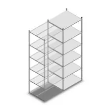 Legbordstelling Medium Duty 2500x850x700mm (hxbxd) 6 niveaus verzinkt aanbouwsectie