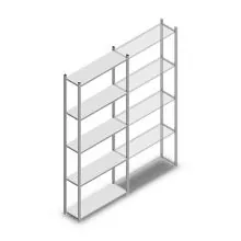Legbordstelling Light Duty 2500x1000x300 mm (hxbxd) 5 niveaus beginsectie
