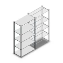Legbordstelling Medium Duty 2000x1000x500 mm (hxbxd) 5 niveaus antraciet beginsectie