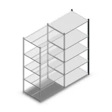 Legbordstelling Medium Duty 2000x1000x700 mm (hxbxd) 5 niveaus antraciet aanbouwsectie