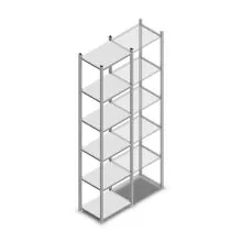 Legbordstelling Medium Duty 2500x550x400 mm (hxbxd) 6 niveaus verzinkt beginsectie