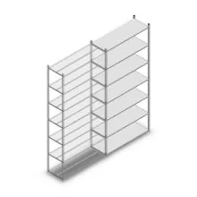 Legbordstelling Medium Duty 3000x1150x400 mm (hxbxd) 7 niveaus verzinkt aanbouwsectie