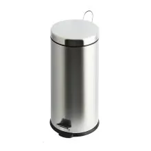 Pedaalemmer 30 liter rvs look