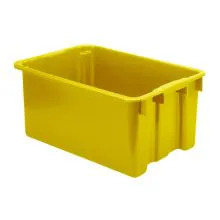 Stapelbare, nestbare euronorm bak LB 650x450x280 mm (lxbxh) geel