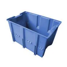 Stapelbare, nestbare transportkrat DLK1 480x312x300 mm (lxbxh) blauw
