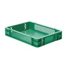 Stapelbare transportkrat TK1 400x300x75 mm (lxbxh) groen