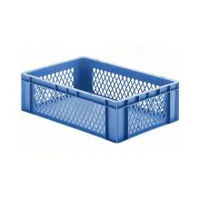 Stapelbare transportkrat TK1 600x400x175 mm (lxbxh) blauw