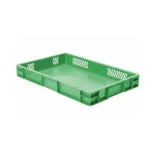 Stapelbare transportkrat TK1 600x400x75 mm (lxbxh) groen