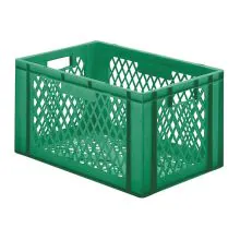 Stapelbare transportkrat TK2 600x400x320 mm (lxbxh) groen