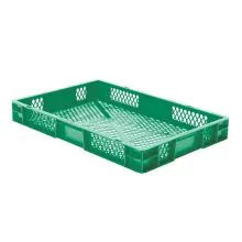 Stapelbare transportkrat TK2 600x400x75 mm (lxbxh) groen