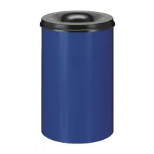 Vlamdovende papierbak 110 liter blauw-zwart