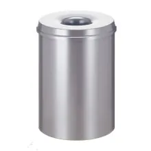 Vlamdovende papierbak 30 liter zilver