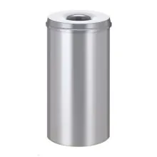 Vlamdovende papierbak 50 liter zilver