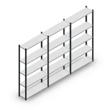 Voordeelrij legbordstelling Medium Duty 2000x3000x300 mm (hxbxd) 5 niveaus antraciet