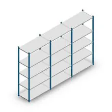 Voordeelrij legbordstelling Medium Duty 2000x3000x500 mm (hxbxd) 5 niveaus blauw