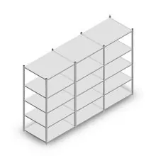 Voordeelrij legbordstelling Medium Duty 2000x3000x800 mm (hxbxd) 5 niveaus verzinkt