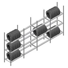 Voordeelrij bandenstelling Medium Duty 2000x4000x700 mm (hxbxd) 3 niveaus