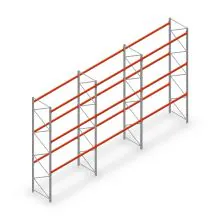 Voordeelrij palletstelling AR T2 5000x8420x1100 mm (hxbxd) 3 niveaus 1820kg/niv