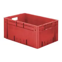 Zware stapelbare transportkrat VTK0 600x400x270 mm (lxbxh) rood