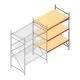 Grootvakstelling AR 2000x1850x1000 mm (hxbxd) 3 niveaus verzinkt aanbouwsectie