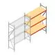 Grootvakstelling AR 2500x1850x600 mm (hxbxd) 3 niveaus verzinkt aanbouwsectie