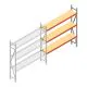 Grootvakstelling AR 2000x2250x400 mm (hxbxd) 3 niveaus verzinkt aanbouwsectie