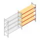 Grootvakstelling AR 2000x2250x600 mm (hxbxd) 4 niveaus verzinkt aanbouwsectie