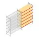Grootvakstelling AR 3000x2010x800 mm (hxbxd) 6 niveaus verzinkt aanbouwsectie