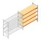 Grootvakstelling AR 2250x2700x900 mm (hxbxd) 4 niveaus verzinkt aanbouwsectie