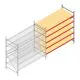 Grootvakstelling AR 2000x2700x1000 mm (hxbxd) 5 niveaus verzinkt aanbouwsectie