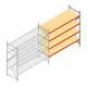 Grootvakstelling AR 2500x2700x900 mm (hxbxd) 4 niveaus verzinkt aanbouwsectie