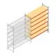 Grootvakstelling AR 3000x2700x900 mm (hxbxd) 6 niveaus verzinkt aanbouwsectie