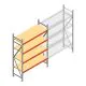 Grootvakstelling AR 2500x1850x600 mm (hxbxd) 4 niveaus verzinkt beginsectie