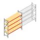 Grootvakstelling AR 2000x2250x600 mm (hxbxd) 4 niveaus verzinkt beginsectie