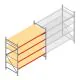 Grootvakstelling AR 2000x2700x1000 mm (hxbxd) 4 niveaus verzinkt beginsectie