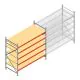 Grootvakstelling AR 2000x2700x1000 mm (hxbxd) 5 niveaus verzinkt beginsectie