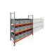 Bakkenkast AR 2000x2250x600 mm (hxbxd) 3 niveaus met 15 euronormbakken grijs beginsectie