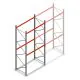 Palletstelling AR T2 4000x1850x1100mm (hxbxd) 2 niveaus 2530kg/niv beginsectie met voorgemonteerde frames